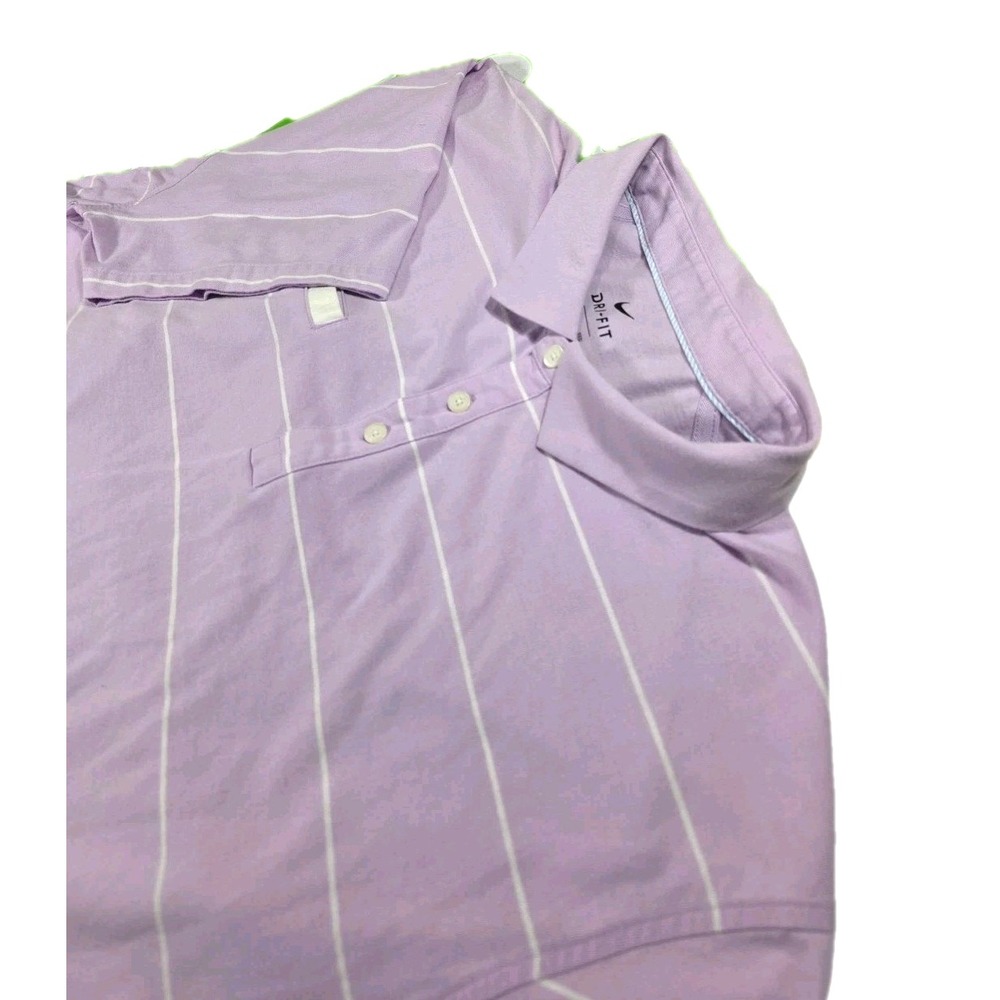 Nike Dri-Fit Men's‎ XXL Purple and White Polo Size XXL Vented Underarm